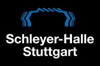 Logo der Hanns-Martin-Schleyer-Halle auf schwarzem Hintergrund quadratisch